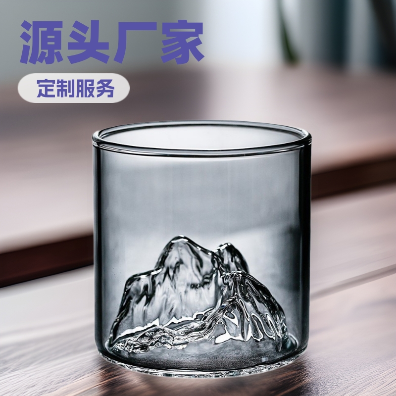 Jinbaijia Guanshan Copa borosilicato estilo japonés Guanshan copa de vino whisky copa de alto aspecto glaciar Copa