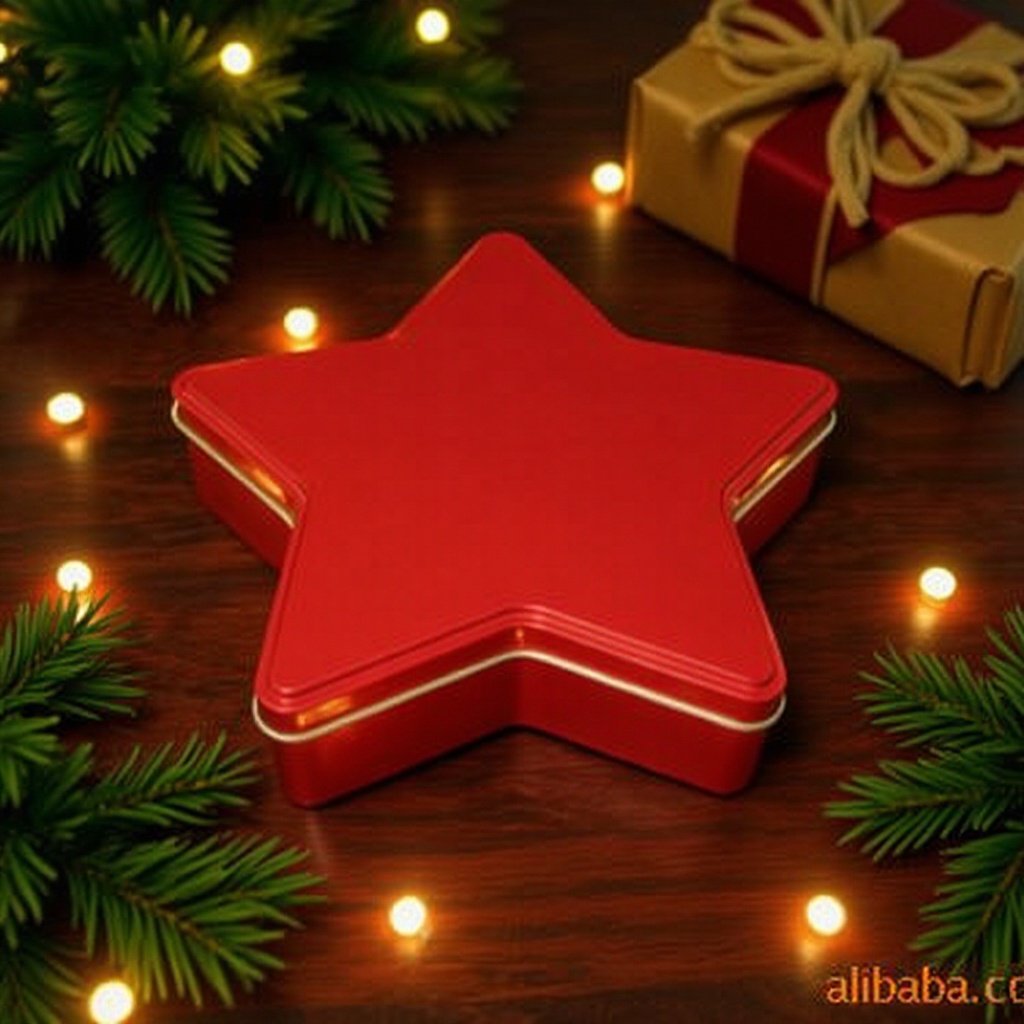 源头厂家 优惠供应精美马口铁ML-2176糖果五角星罐 通用包装罐