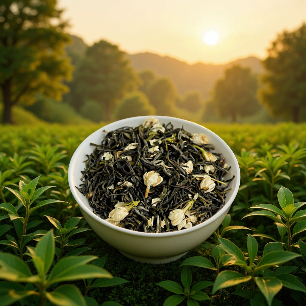 Чай жасминовый Гуанси Хэнсянь №3 Пяошуэ, весенний чай 2025 года, новый, рассыпной, с сильным ароматом, оптом