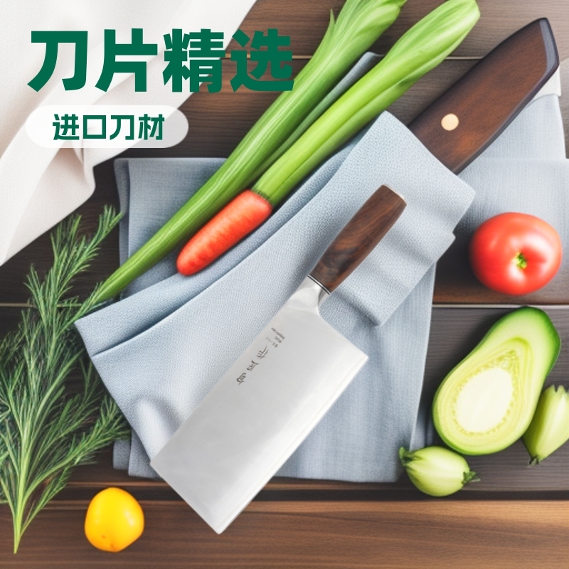 厂家批发家用切片刀锋利小菜刀女士刀具三合钢刀刃切片阳江刀具|undefined