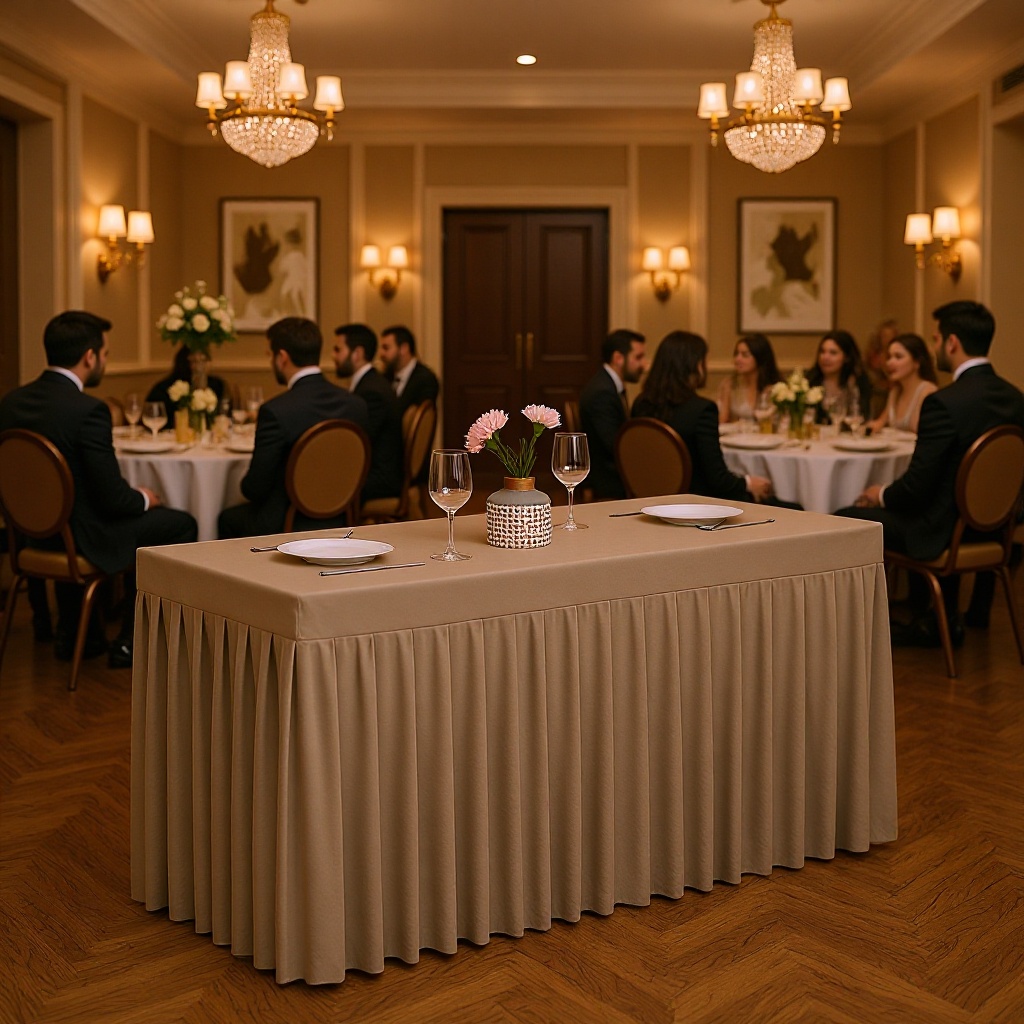 Meeting Tablecloth Rectangular Long Room Table Business Exhibition Table Cover Simple Swedish Flannel Fabric Table Skirt