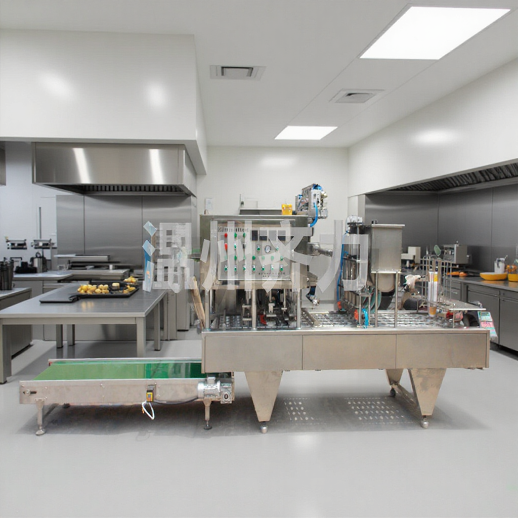 齐力供应QL-4A杯装玉米粥自动充填封口机 双色果汁茶灌装封口机