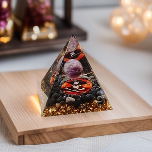 Foreign Trade Cross-Border New Product Crystal Pirate Pyramid Gravel Glue Resin Home Office Ornaments Crafts Factory