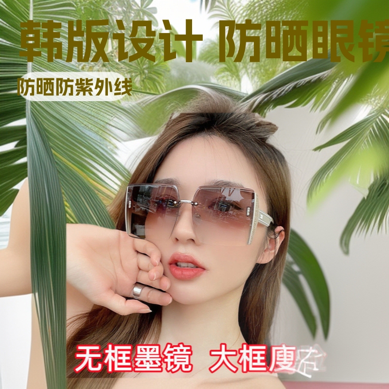 2025 Women's Sunglasses Korean Style Sunglasses Sun Protection Uv Protection Sunglasses Sunshade Ins Style Sunshade Glasses