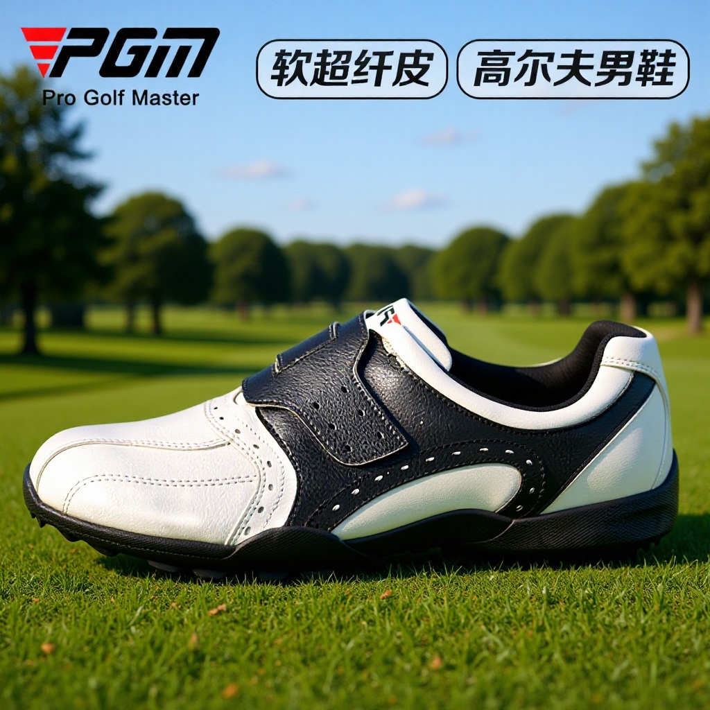 PGM 남성용 골프화 초극세사 통기성 골프 운동화 벨크로 도매 재고