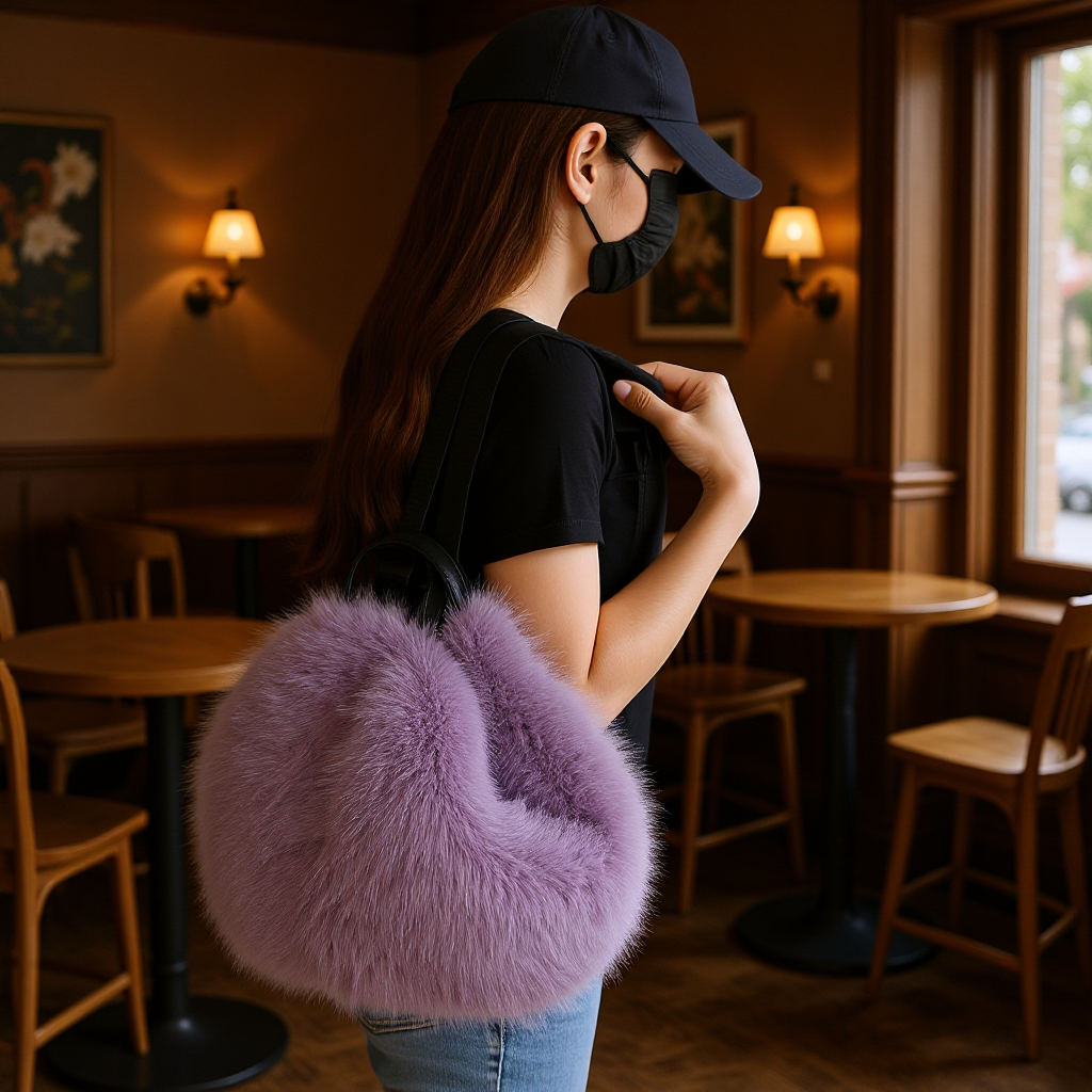 Comercio exterior nuevo bolso de peluche de hombro único bolso de moda nicho bolso de mujer bolso de peluche de moda europea y americana bolso al por mayor image 1
