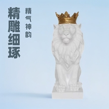 直供北欧风皇冠狮子树脂摆件客厅创意玄关收纳家居装饰品新婚礼物