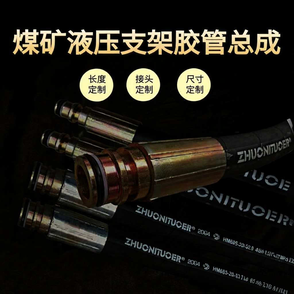 厂家批煤矿高压橡胶管 KJR型钢丝编织高压油管液压支架胶管