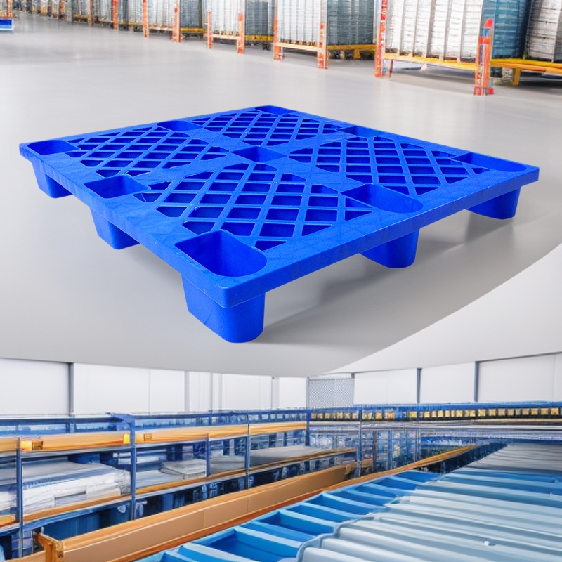 网格九脚塑料托盘叉车货架栈板物流垫板仓库台板防潮托板塑胶