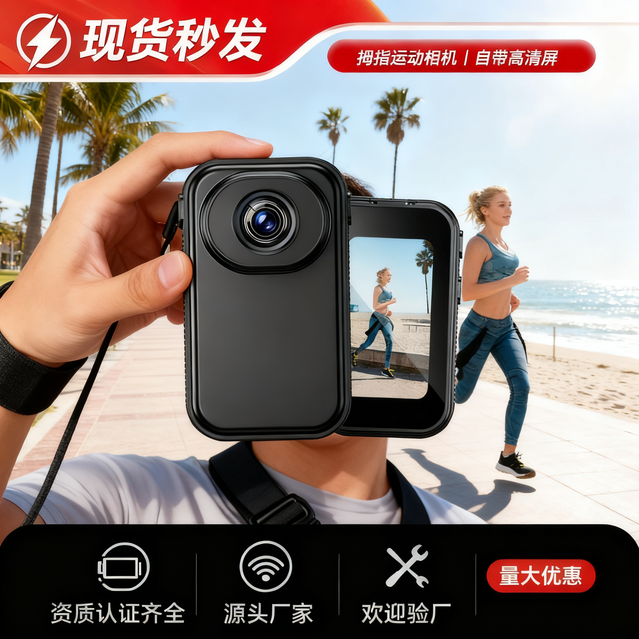 Clip de collar de absorción magnética 2K HD cámara de movimiento fotográfica grabadora de video sin conexión cámara de pulgar grabadora de viaje portátil