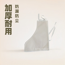 白帆布鞋盖脚套电焊护腿防落灰防喷溅劳保工作隔热护脚耐磨全脚