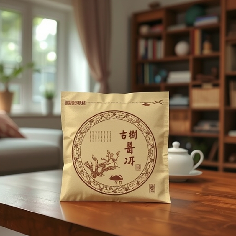 陈年普洱新会柑普古树普洱拉链袋自立袋久福茶叶包装设计定 制