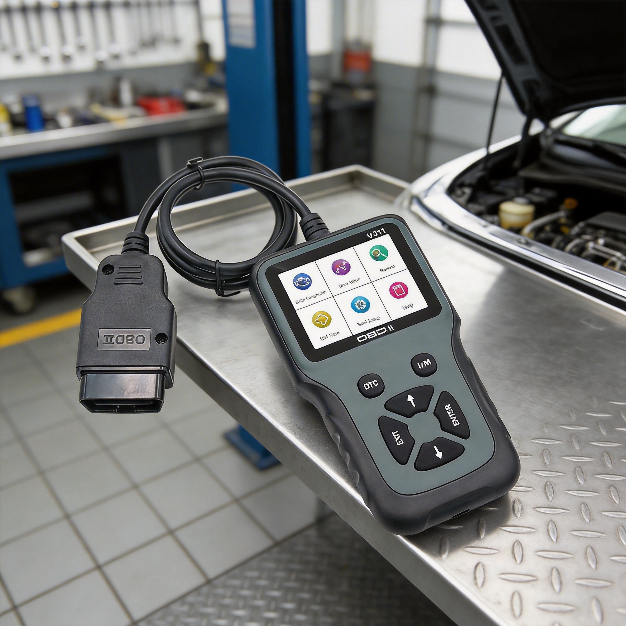 新款彩屏汽车CANOBDII代码阅读器是OBD故障读码卡