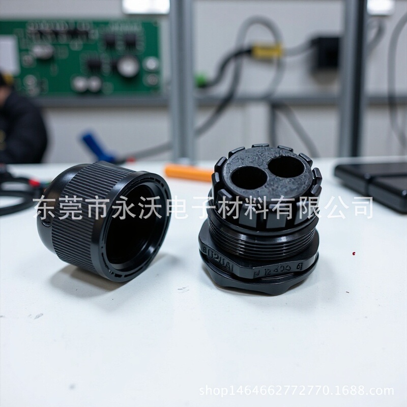 Porous Nylon Cable Fixing Head Plastic Black Waterproof Connector M25 Various Specifications Wire Holder