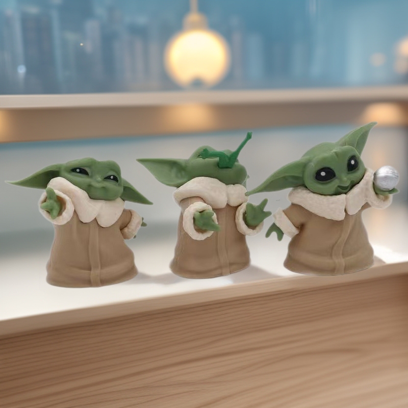 Star Wars the Mandalorian Little Baby Yoda Figure Car Ornament Animation Model Doll Doll Finished Product Star Wars the Mandalorian Little Baby Yoda Figure Car Ornament Animation Model Doll Doll Finished Product