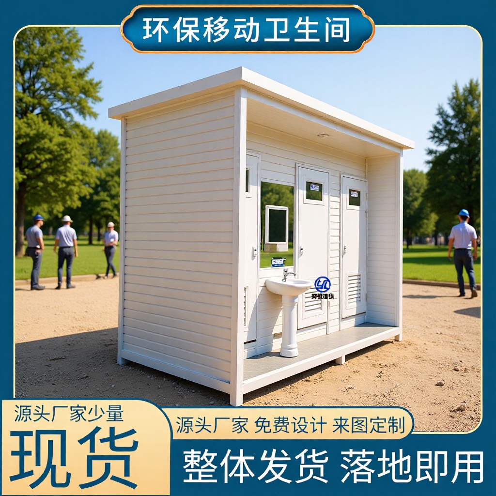 上海厂家直供户外整体成品移动厕所 现货简约环保厕所卫生间