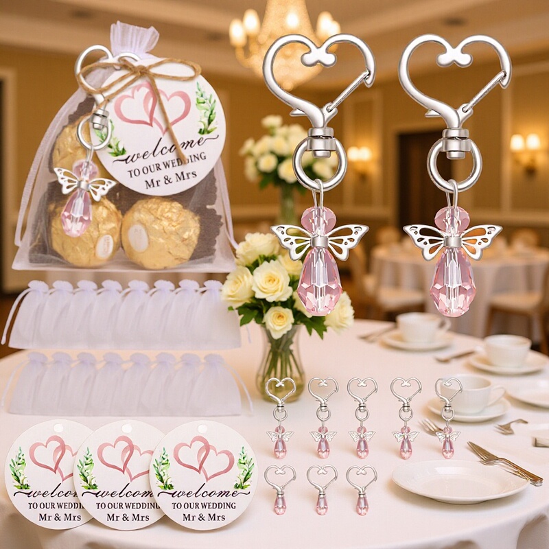 Cross Border Guardian Angel Crystal Keychain suit Wedding Wedding Return Bridal Showoff Eucharist Baptism Gift