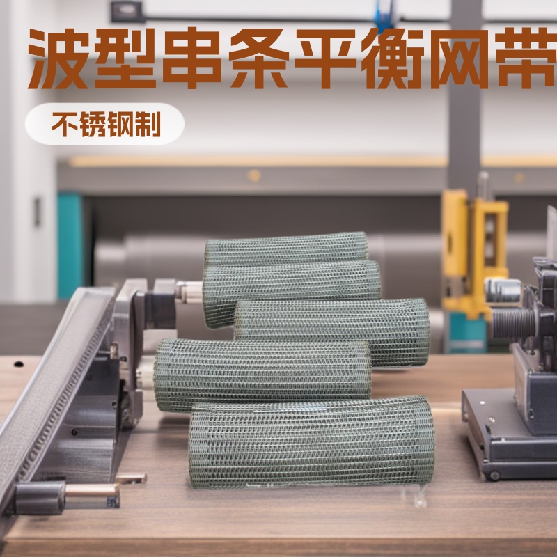 波型串条平衡型不锈钢网带 直串条平衡型网带 双股型烘干输送带网