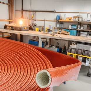 Fireproof Flame Retardant Sleeve Silicone Rubber Insulated Pipe High Temperature Resistance Asbestos Fireproof Thermal Insulation Glass Fiber Sleeve