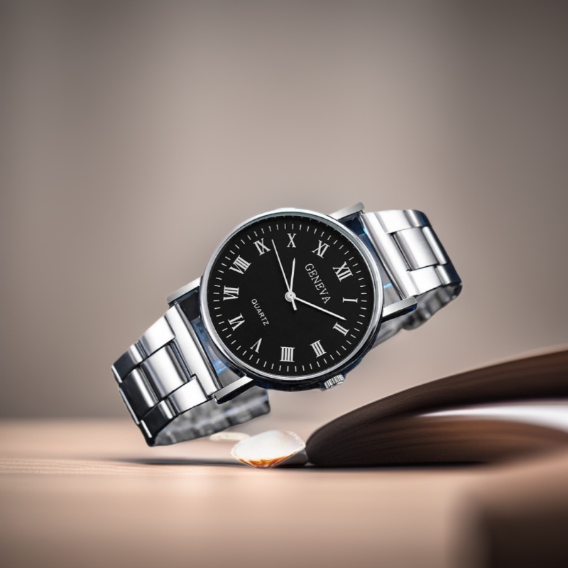 Relojes de regalo en stock, relojes de hombre populares al por mayor, correa de acero inoxidable, relojes de cuarzo para estudiantes, relojes especiales para exámenes de hombre.