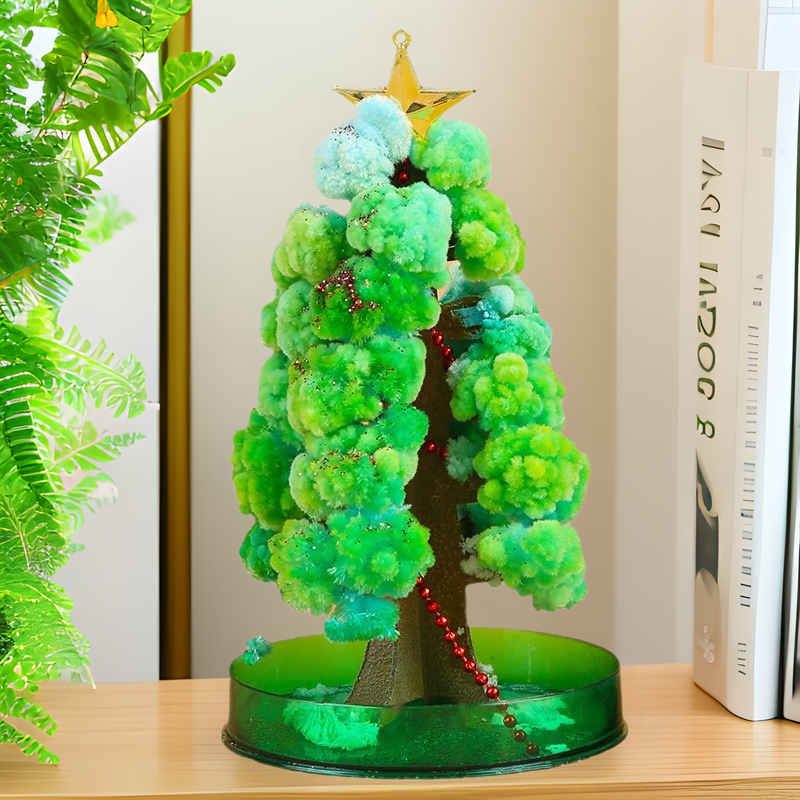 Paper tree flowering magic watering growth creative magic crystal tree children's toy Christmas gift Christmas tree