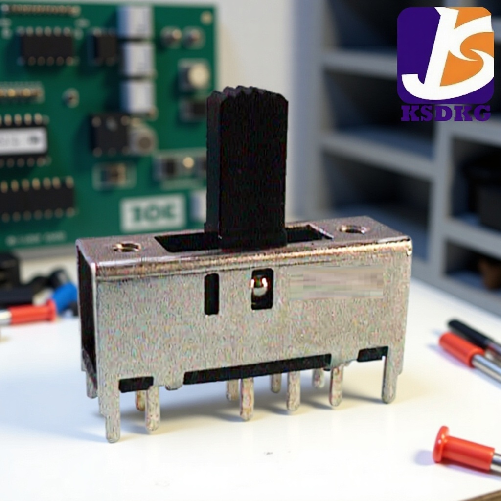 工厂直售2P3T立式拨码开关 三档双排拨动开关 8脚带螺丝固定孔