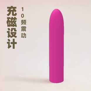 Cross-Border Charging Bullet Vibrator 10-Frequency Vibration Magnetic Charging Strong Shock Adult Sex Toy Cross-Border New Model