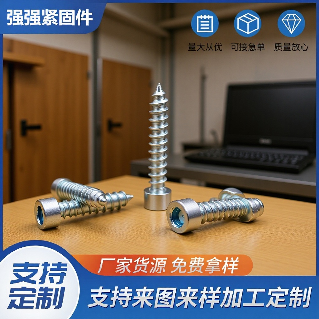 圆柱头内六角自攻螺丝内六角木螺丝橱柜螺丝移门专用自攻螺钉M5M6