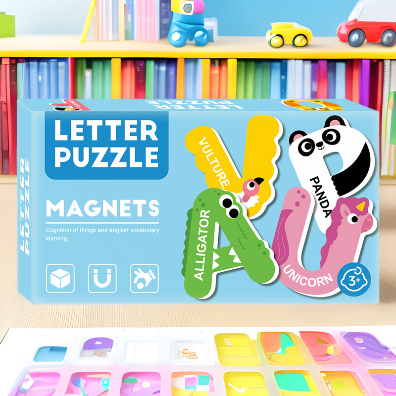 Infant Magnetic Puzzle 3~6 Years Old Baby Refrigerator Sticker Alphabet Animal Digital Cognitive Early Education Children's Educational Toys