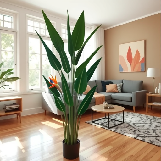 Simulación nórdica Planta verde Pájaro del paraíso Planta en maceta Decoración de interiores a gran escala Árbol falso Planta de simulación de canna