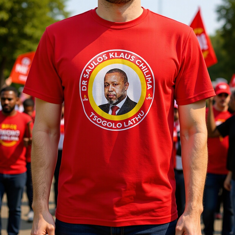 Red Full Polyester 120g Marvella Torch Party and Government Candidate Voting Advertising Shirt African T-Shirt Giveaway Promotion