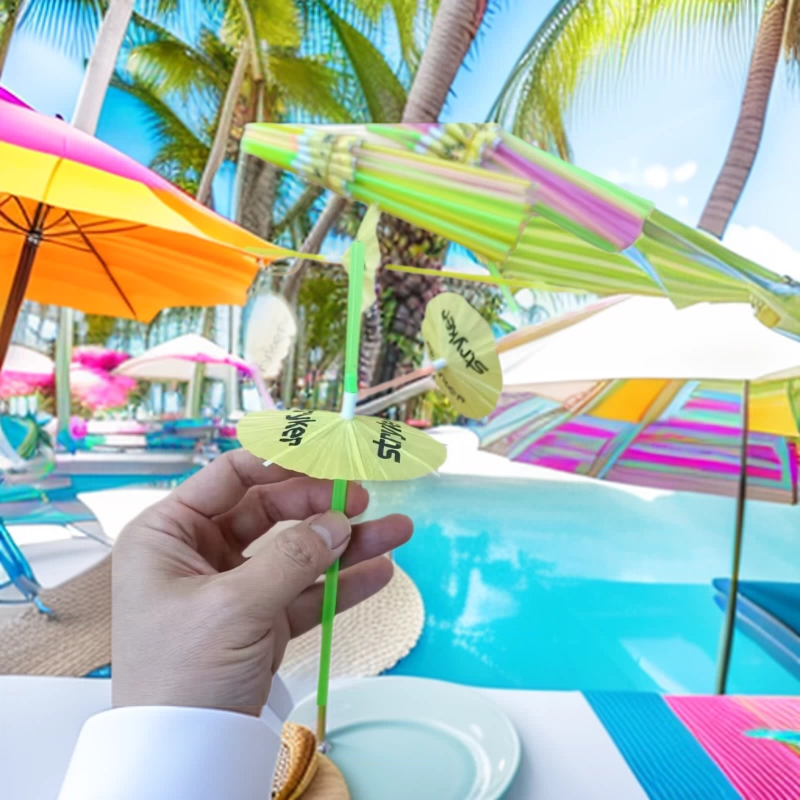 Рождественские соломинки для коктейлей, одноразовые соломинки для напитков, зонтики, украшения для стола, украшения для десертного стола, украшения