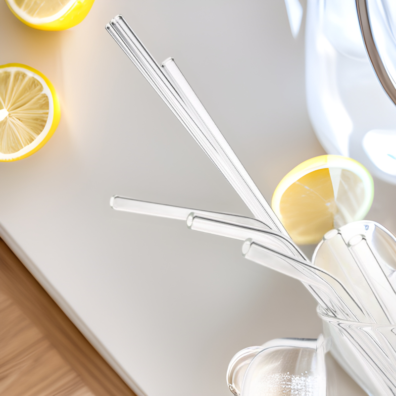 Transparent Glass Straws High Borosilicate Glass Straws Reusable Food Grade Glass Juice Straws Wholesale