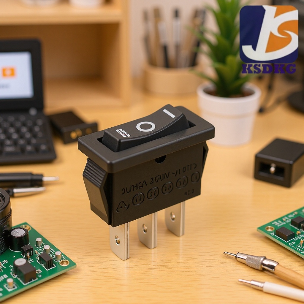 厂家直供 迷你MR 2 三档船型开关 黑色按键开关 三脚翘板按钮开关