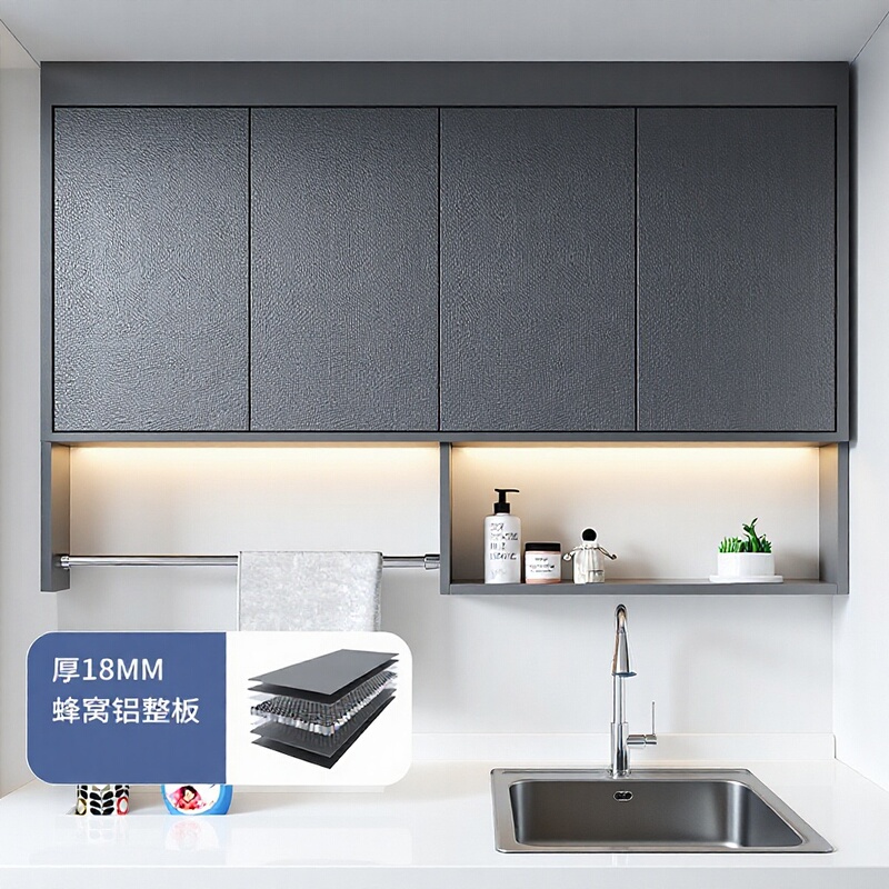 Aluminum Honeycomb Kitchen Wall Cabinet Wall Cabinet Wall Cabinet Storage Rack Storage Cabinet Space Aluminum Hanging Cabinet Balcony Bathroom Cabinet