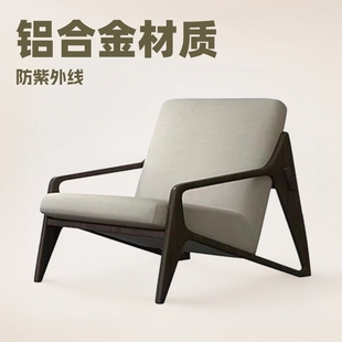 Outdoor sofa aluminum alloy courtyard single leisure chair hotel model room sales department talks waterproof sunscreen furniture
