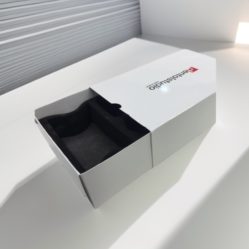 高档抽屉盒纸盒 纸板折叠盒带磁铁 纸板手工盒带海绵内衬礼品盒