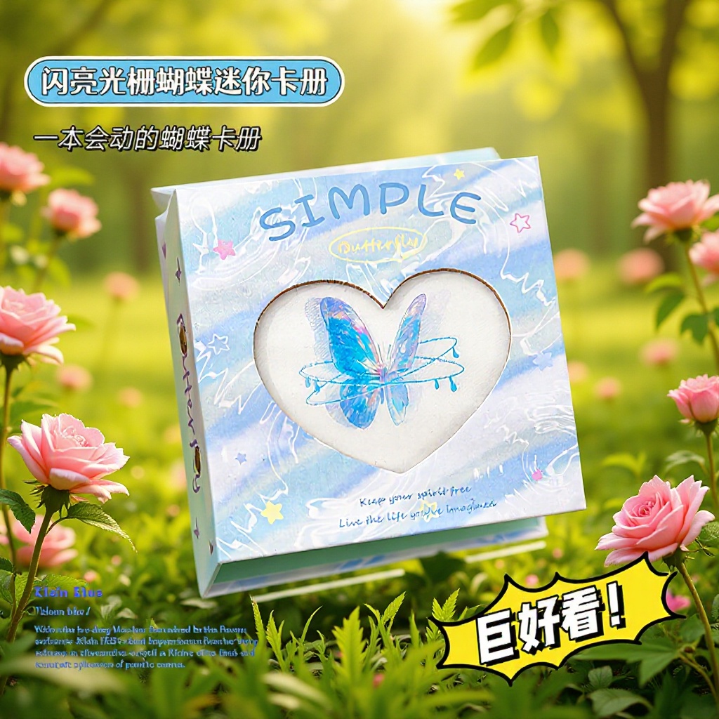 Shining Raster Butterfly One Palace Grid Card Book a4 Página interior Chasing Star Card Álbum Polaroid Álbum de almacenamiento Álbum de crecimiento