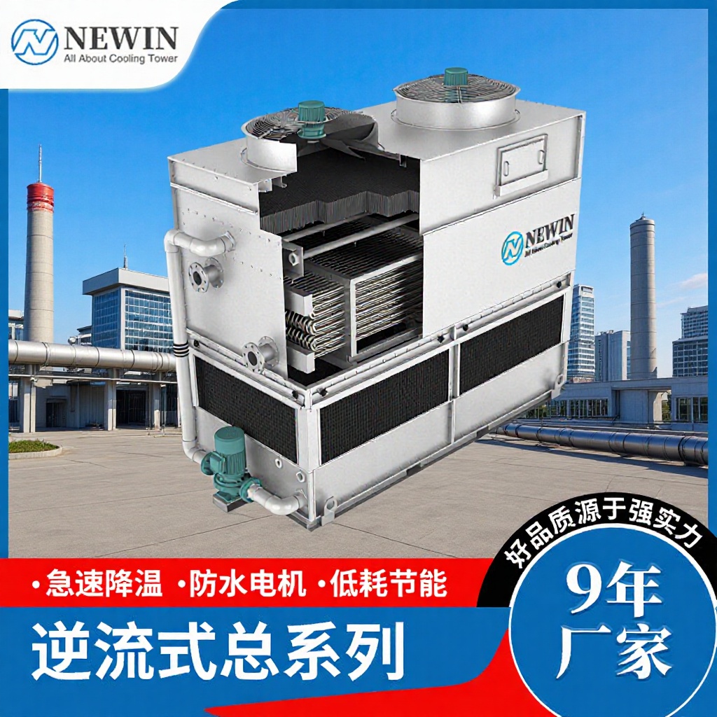 闭式工业冷却塔不锈钢封闭式冷却水塔 中频/电炉密闭式低噪音水塔