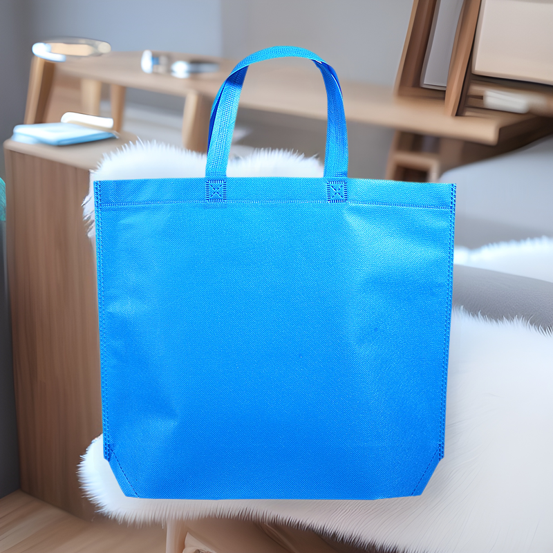 Handbag Custom logo Advertising Custom Small Green Shopping Bag Beveled Hand Bag Packaging Non-woven Bag