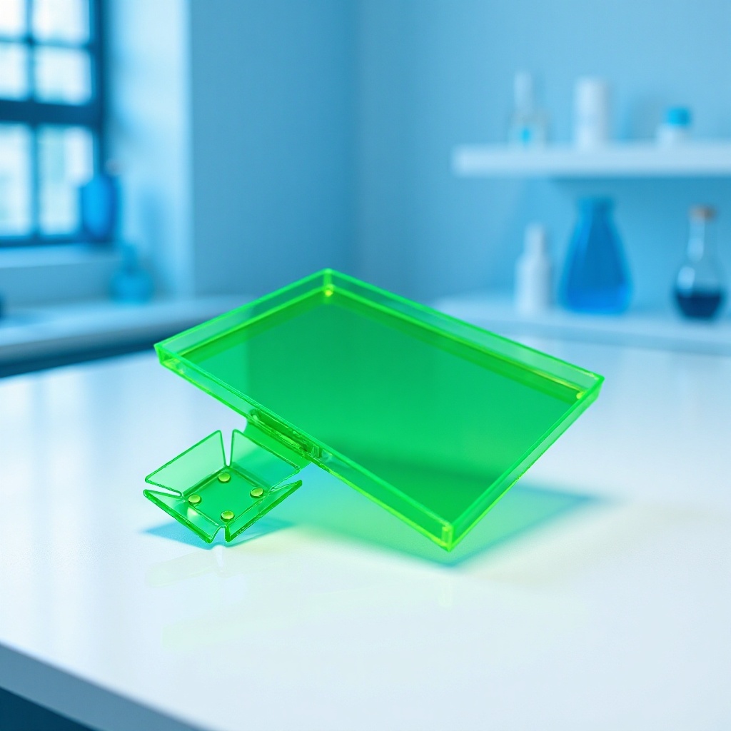 荧光色亚克力托盘展示架 专柜博眼球展示道具制做