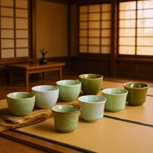 龙泉青瓷品茗杯功夫茶杯单杯哥窑梅子青弟窑粉青茶具