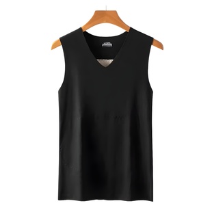 2024 Men's and Women's Patchwork Thermal Vest Double-Sided De Rong Plus Size Underwear with Fleece and Thickened Sleeveless Base Vest for Men