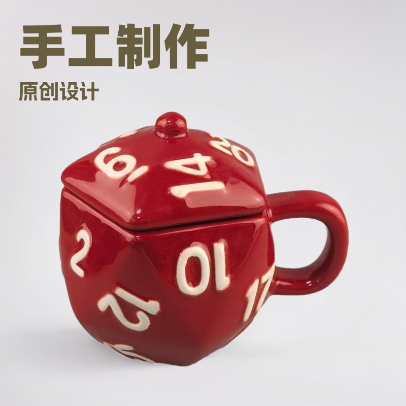 Mahjong dice tazas de cerámica decoración para el hogar tazas de café de color de oficina tazas de agua de marca digital pareja