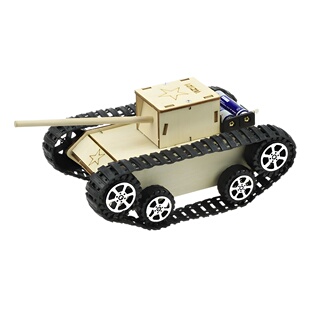 Electric remote control tank wooden assembly teaching aids suit science and technology small production primary school students scientific experiment model materials