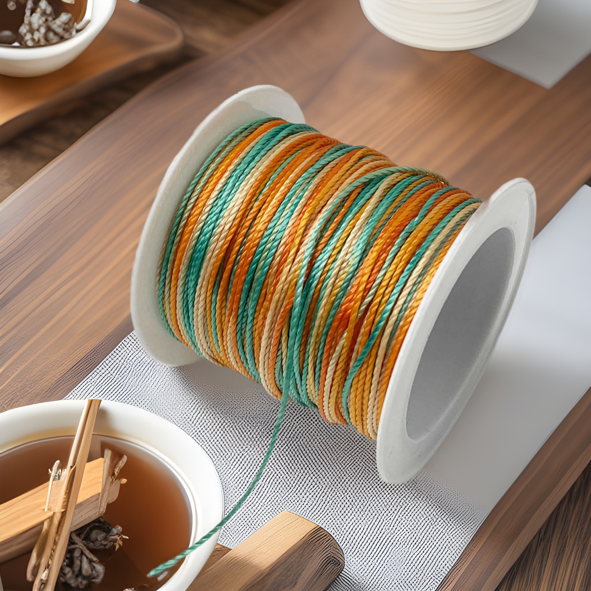 12-strand dyed strand Qianli Jiangshan handmade braided rope bracelet rope braided rope diy material multicolored rope
