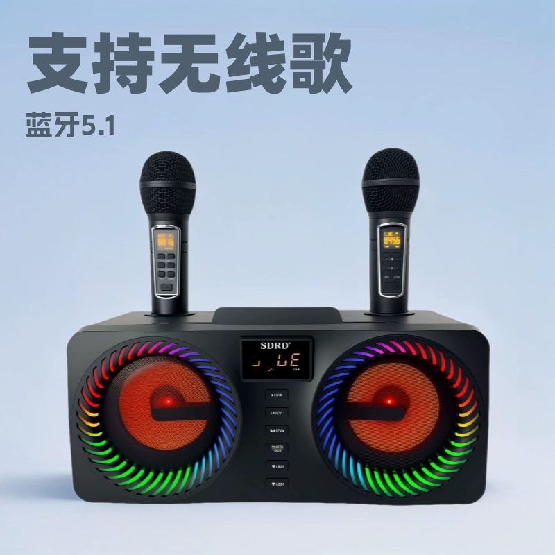 SD-218 домашний K Song Машина Bluetooth Аудио Двойной беспроводной микрофон Подключение ТВ Национальный K Song поддерживает беспроводную запись песен