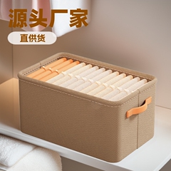 メーカーの新しい人気の厚いスチールリング収納ボックス、シンプルで見栄えの良い布製折りたたみ式寝室衣類収納