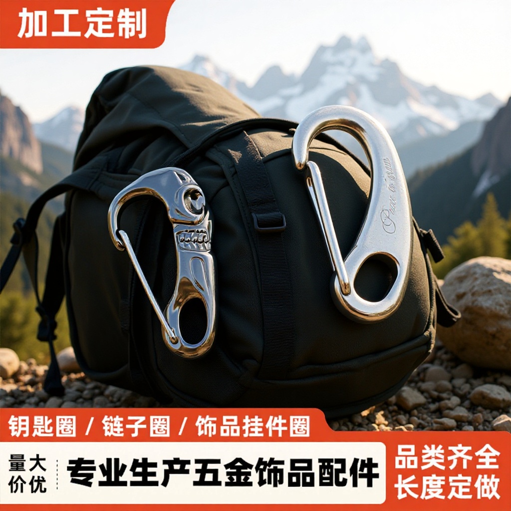 Outdoor Equipment D-Type Carabiner Pendant Customized High-Quality Travel Rock Climbing Safety Buckle Aluminum Alloy Safety Buckle