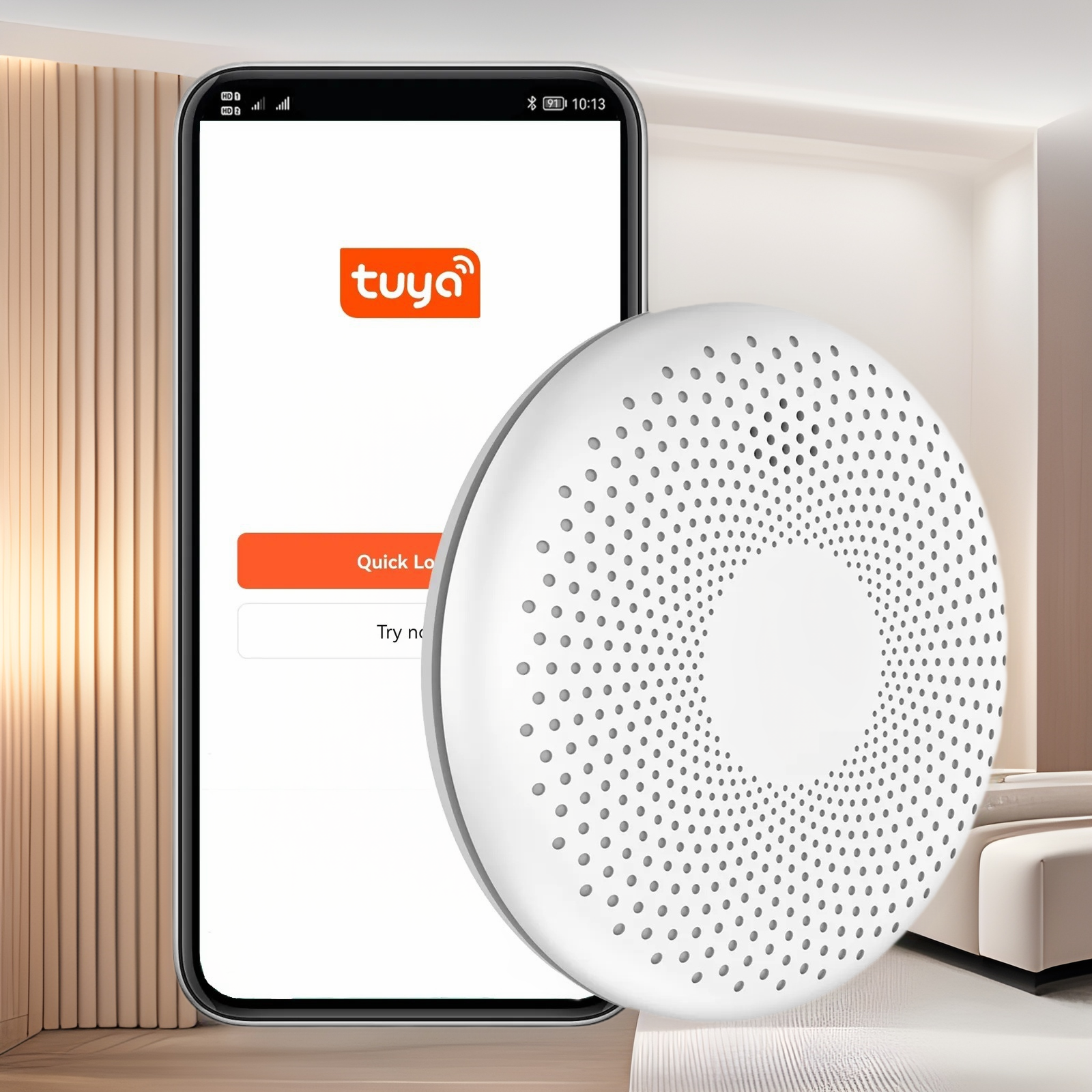 Foreign trade smoke carbon monoxide two-in-one alarm smoke and carbon monoxide composite alarm